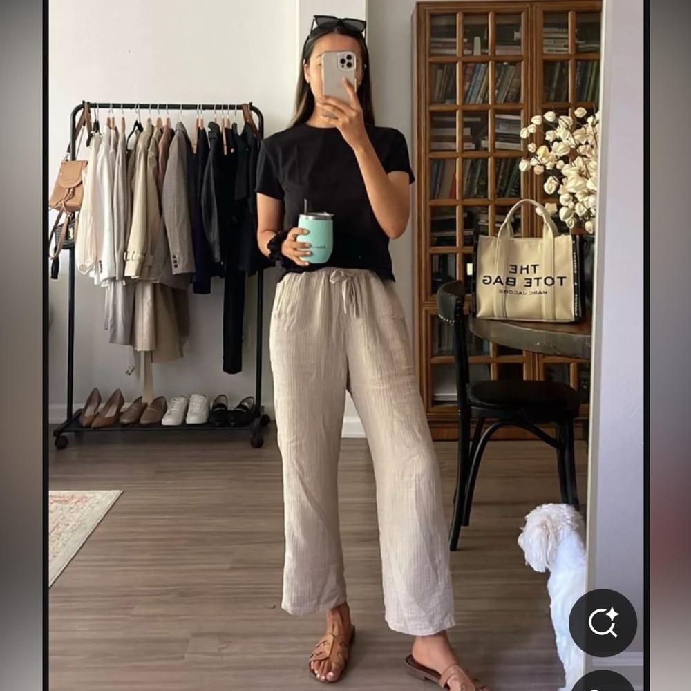 Splendid "Addie" Crop Pants in Sand